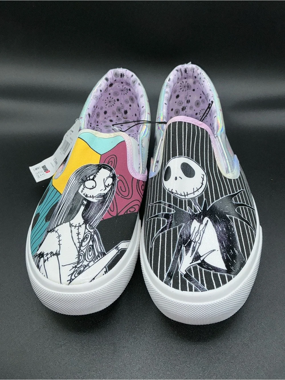 Disney Nightmare Before Christmas Sally & Jack Women’s Low Top Slip-On Sneakers